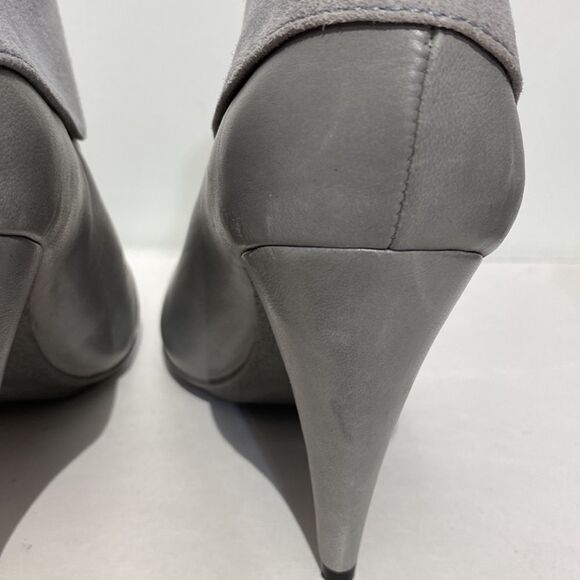 Coach Women's Leather Suede Ankle High Heels Annika Boots Bootie Gray Size 5.5 - Picture 5 of 10